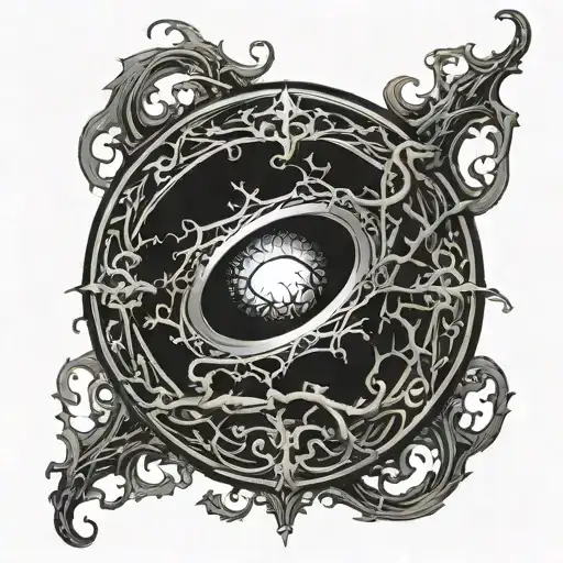 Black Hole With Vines Being Warped