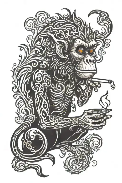 Fire Monkey Smoking