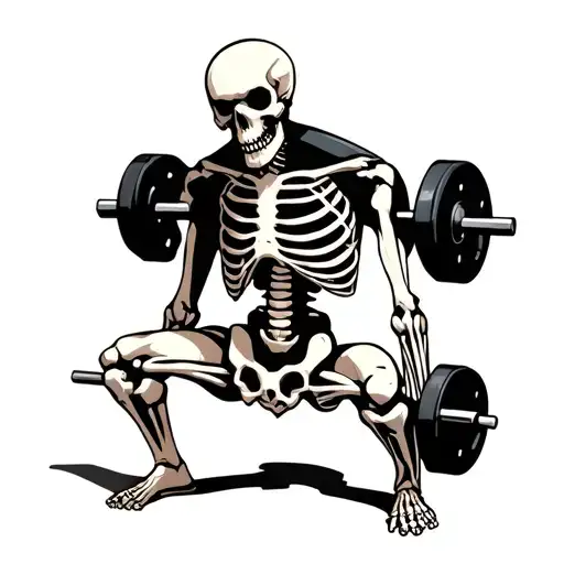 Skeleton Deadlift Stance With Weight Plates