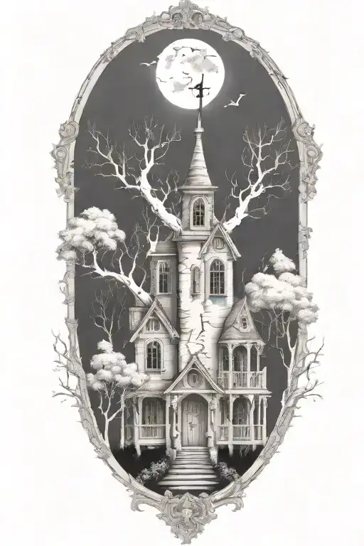White Birch Tree Haunted House