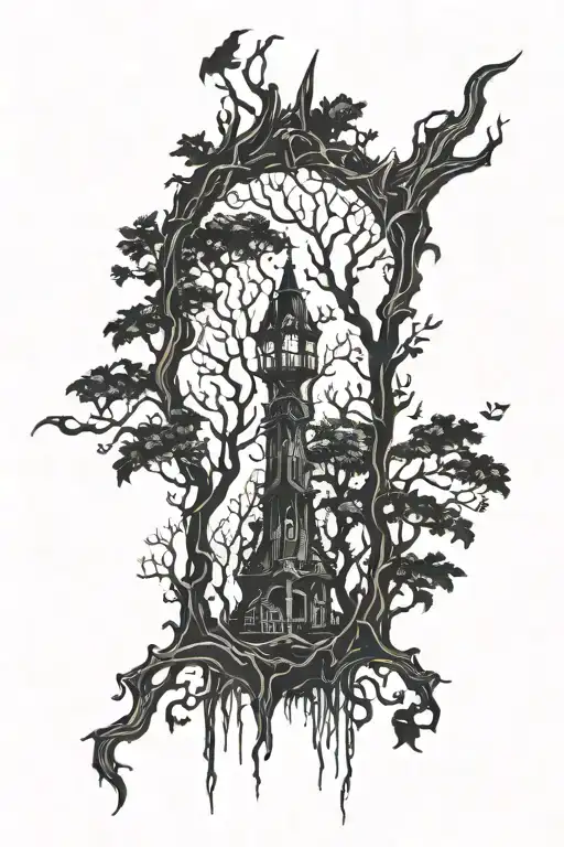 Forest Looking Up From Ground