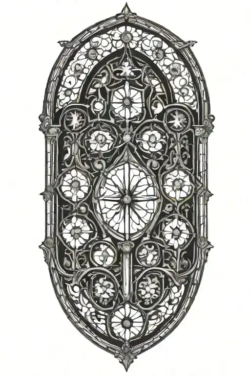 Church Stained Glass Windows In A Agotich Church