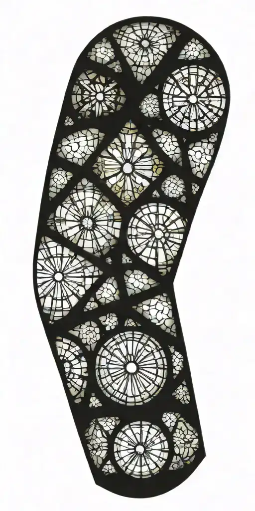 Church Stained Glass Windows In A Agotich Church