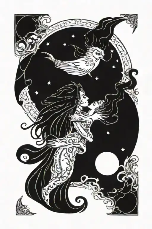 Tarot Card Of The Lovers Kissing Darkness Dark Moon