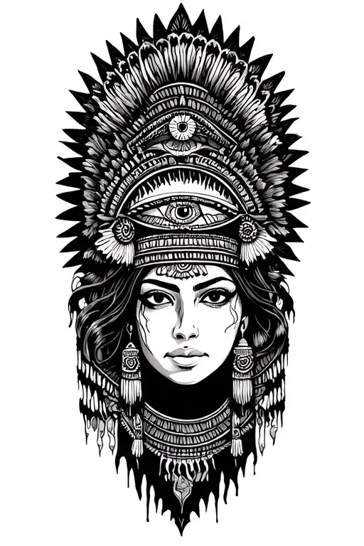 Woman Indiana Mythology Maya Inca Third Eye