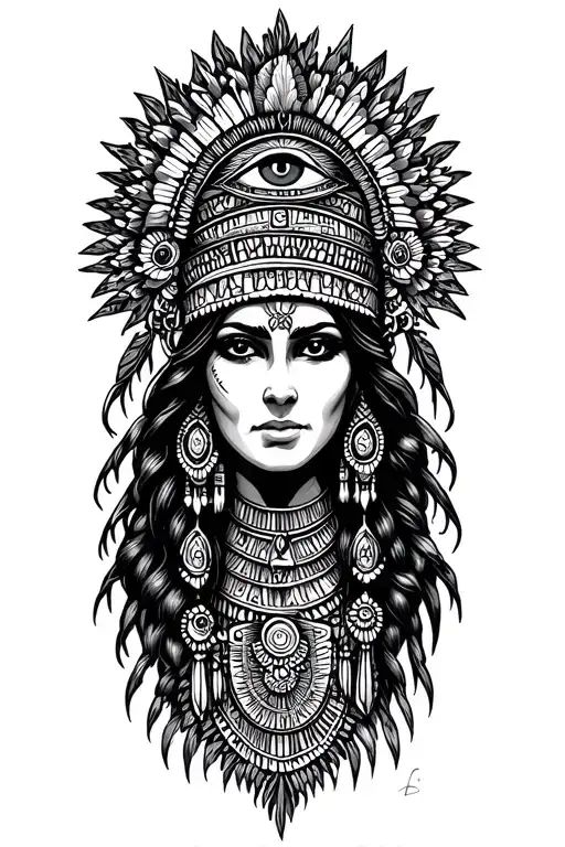 Woman Indiana Mythology Maya Inca Third Eye