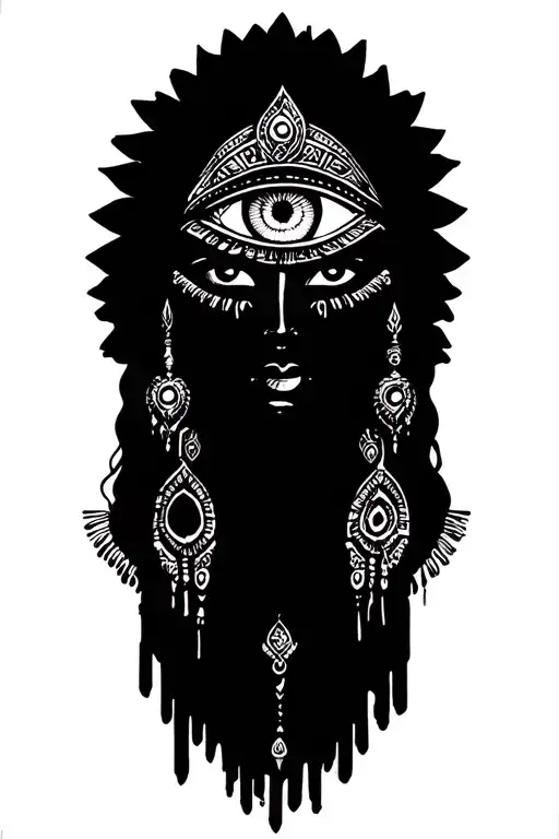 Woman Indiana Mythology Maya Inca Third Eye