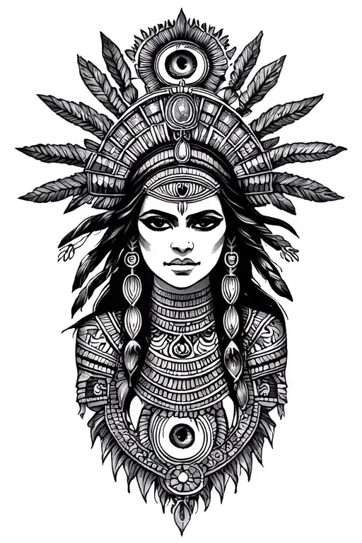 Woman Indiana Mythology Maya Inca Third Eye