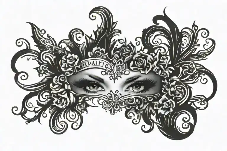 Above Eyebrow Tattoo Word 'Affection'