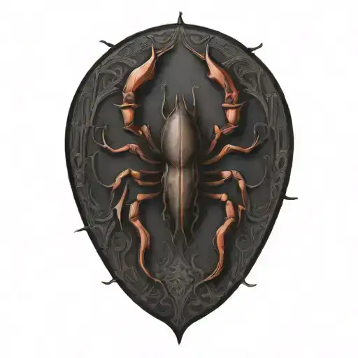 Scorpion Surrounded By Blood