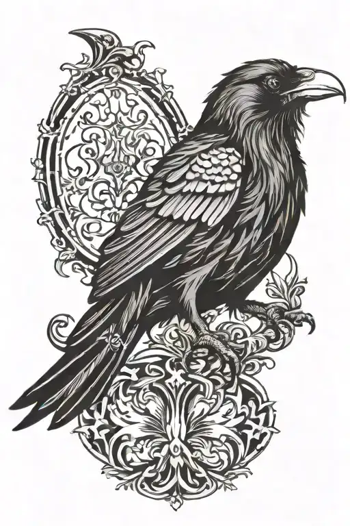 Dark Spooky Gothic Raven