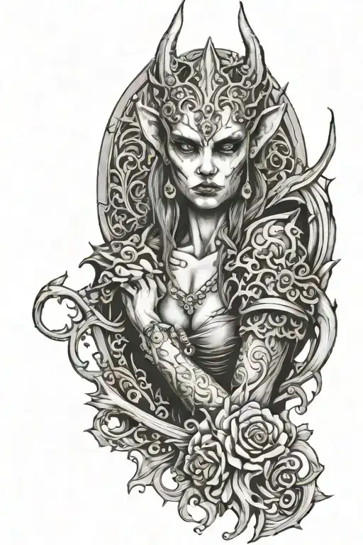 Feminine Gargoyle Warrior