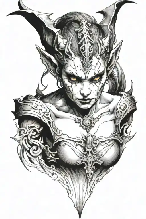 Feminine Gargoyle Warrior