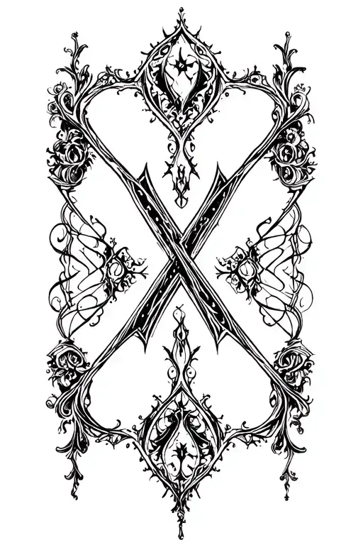 X Shaped Gothic Design