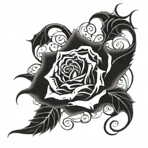 Name Marshod Intertwined Within A Rose