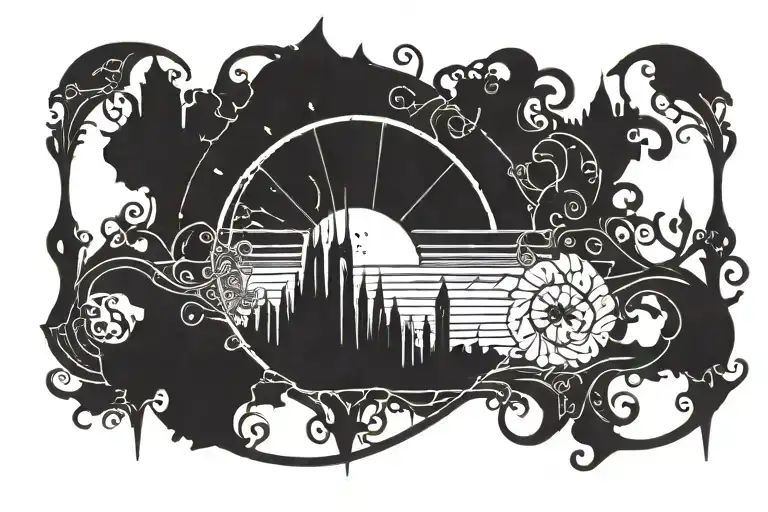 Sunrise As Hope Minimal Line Art