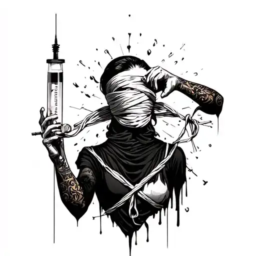 Hostage Blindfolded And Tied Up Being Forced An Injection