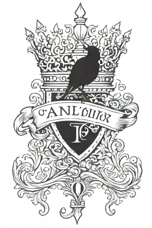 Name Initial With Crown Made