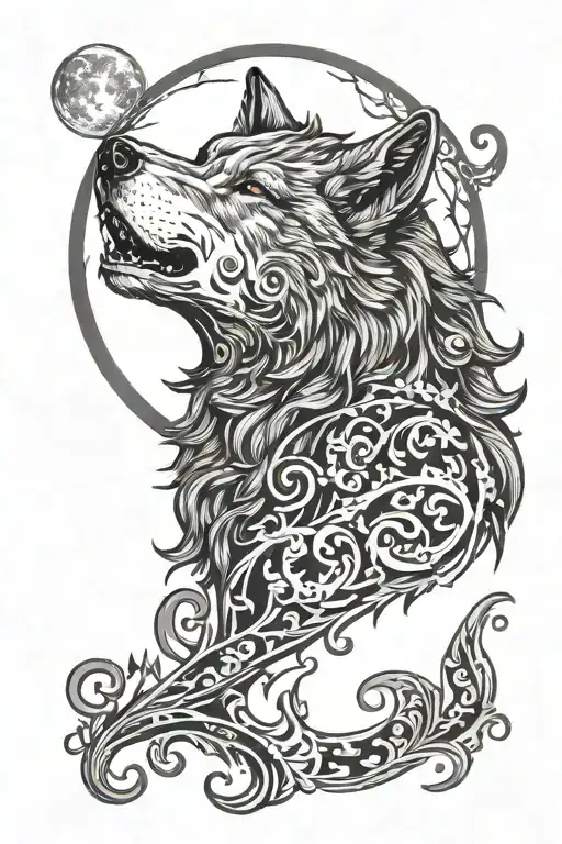 Wolf Howling At The Moon