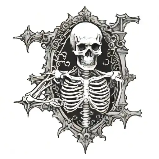 A Skeleton Stuck In The Wall