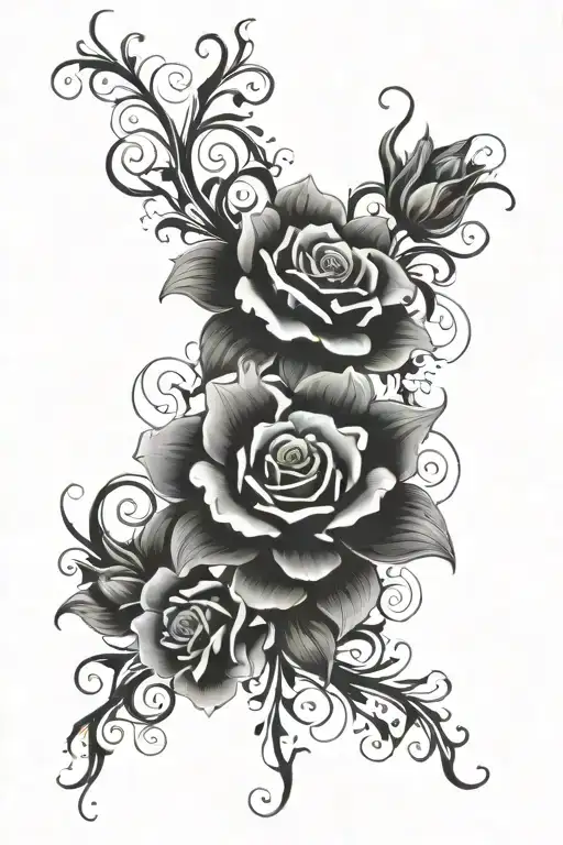 Flowers Sleeve Tattoo Design
