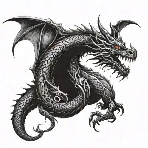 Dragon With Detailed Scales