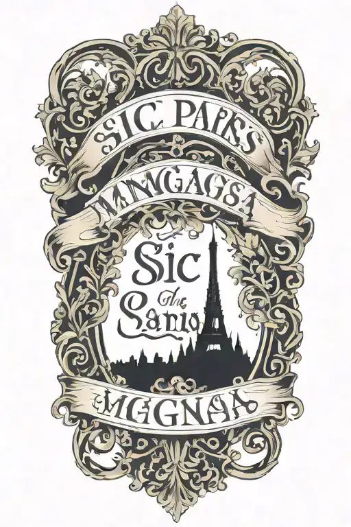 The Words Sic Paris Magna In A Cursive Font