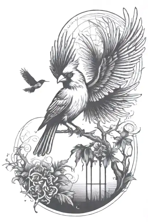 Cardinal Open Winged