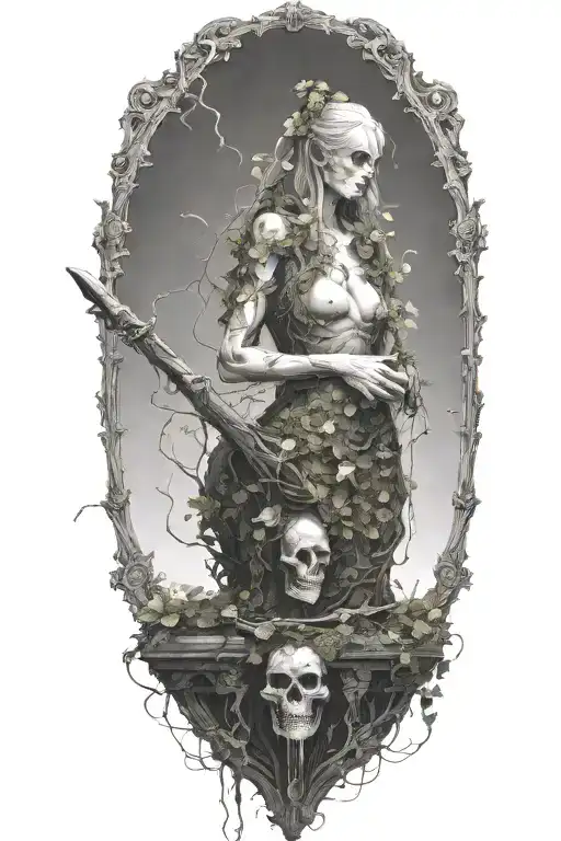 Covered In Moss And Vines Hanging