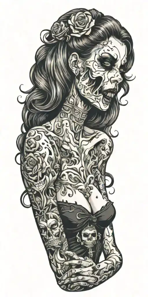 Zombie Pinup Girl That Still Manages To Be Hot