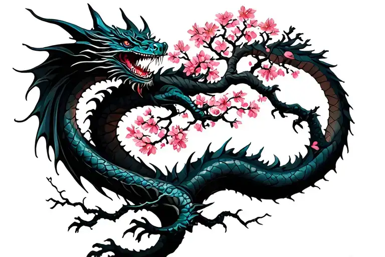 Dragon Cherry Blossom Tree