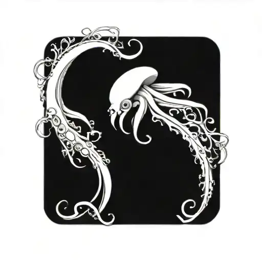 Anime Squid Wrapping Its Tentacles