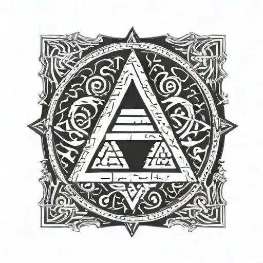 Valknut And Vegvisir Symbol
