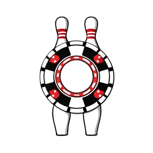 Poker Chip And Bowling Ball Transforming With The Arizona State Outline