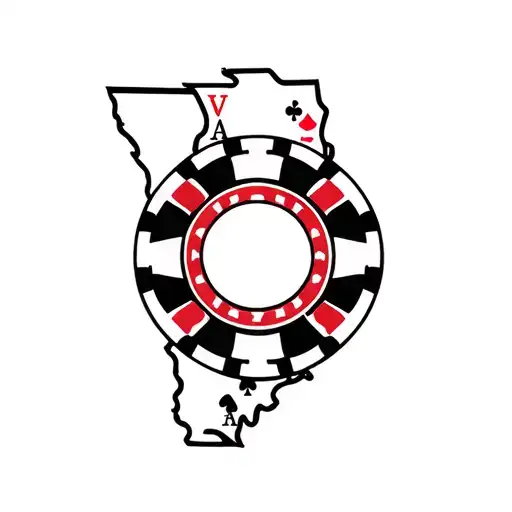 Poker Chip And Bowling Ball Transforming With The Arizona State Outline