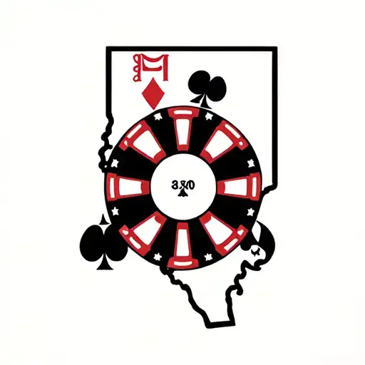 Poker Chip And Bowling Ball Transforming With The Arizona State Outline