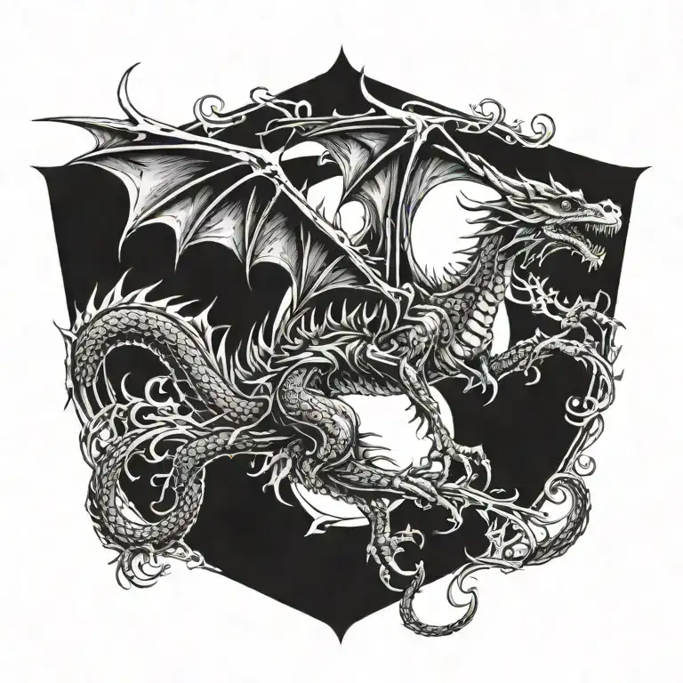 Grafficty Dragon Flying