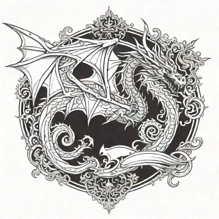 Grafficty Dragon Flying