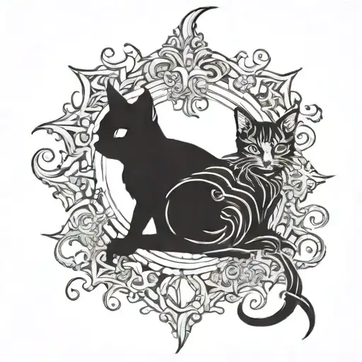 Devil Cat And Witch Cat