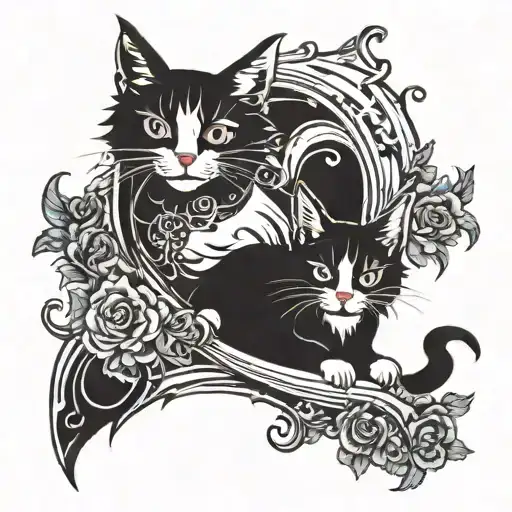 Devil Cat And Witch Cat