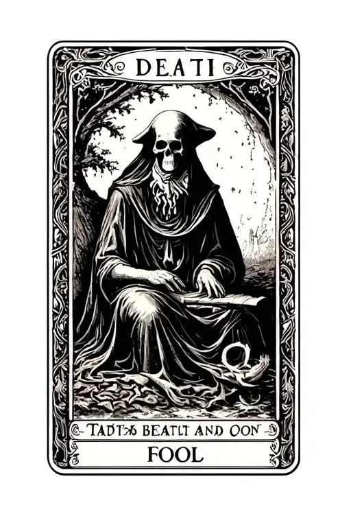 Tarot Card Death And Fool