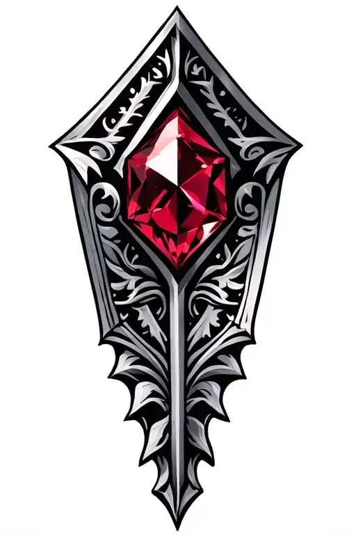 Arrow With Red Ruby