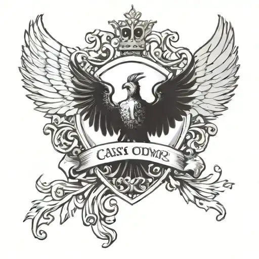 Coat Of Arms Wings Of Dove Wrabged