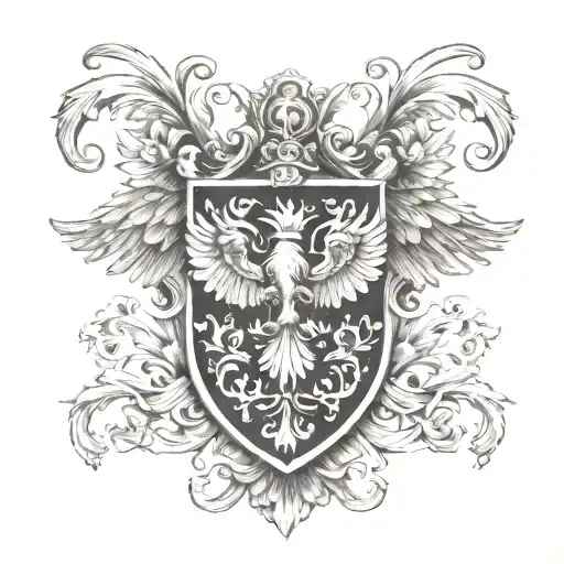Coat Of Arms Wings Of Dove Wrapped