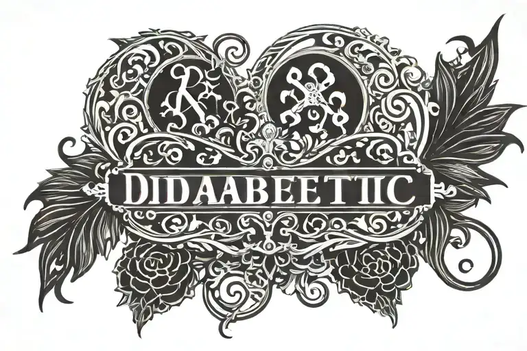 Diabetic Symbol With Wording