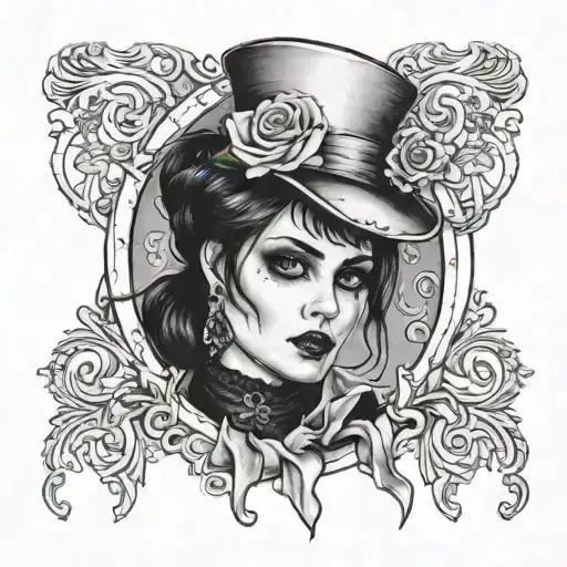 Saloon Girl Portrait