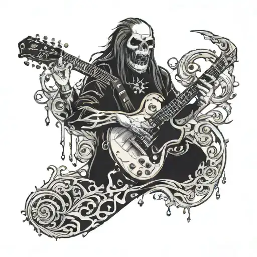 Monster Singing At A Girl Neck Transformed In A Guitar