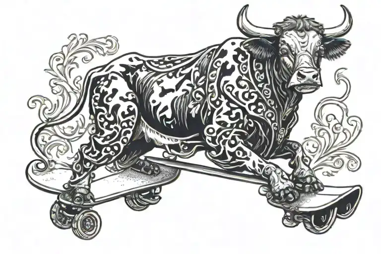 Cow Snowboarding With Goggles