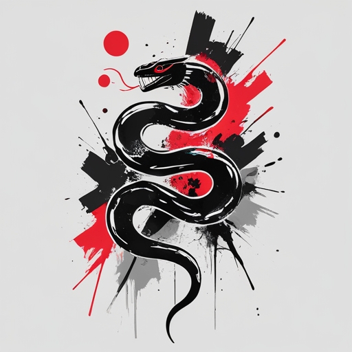 Crimson Serpent’s Call of Time Tattoo idea