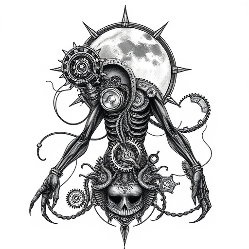 Sacred Storm of the Moon Tattoo idea